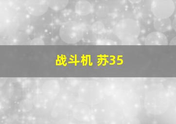 战斗机 苏35